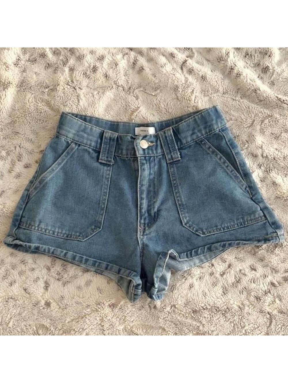 forever 21 blue denim shorts